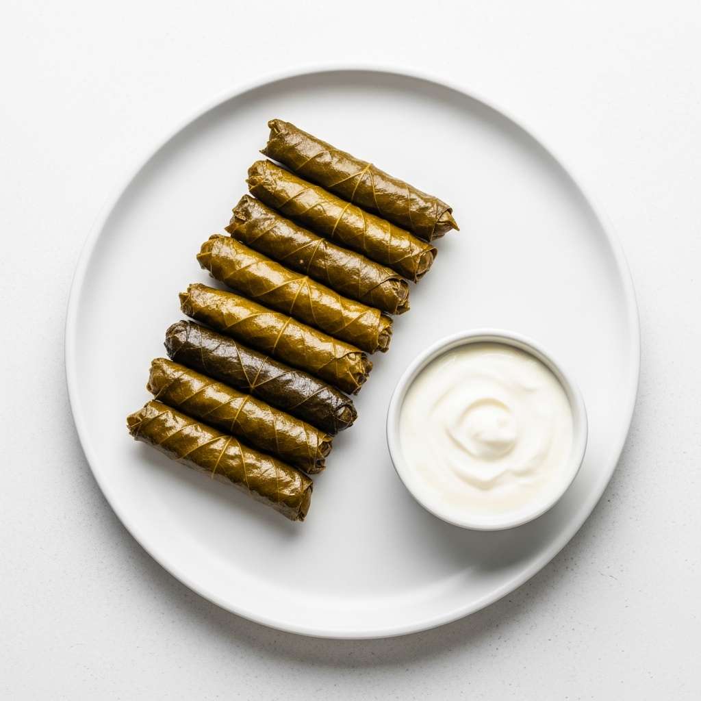Üzüm yaprağına sarılmış geleneksel sarma